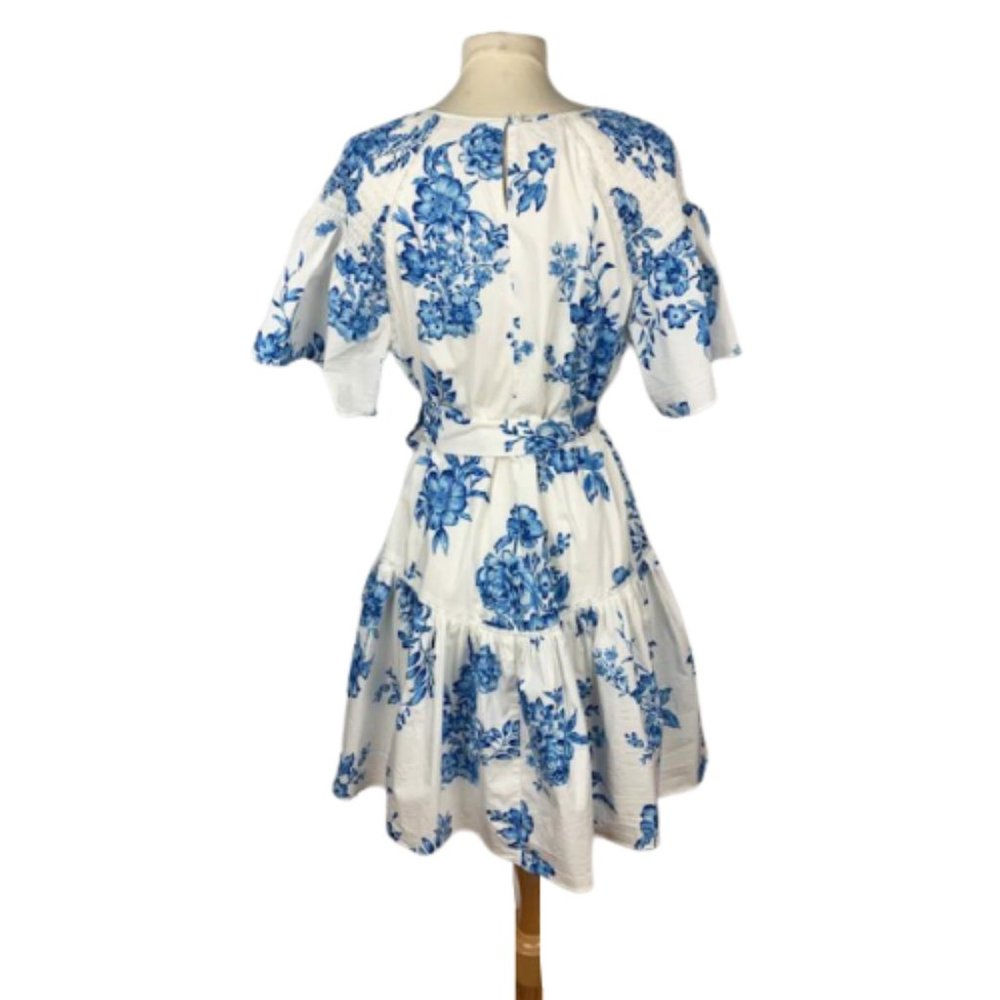 *SOLD* Rachel Parcell Blue Floral Ruffle Dress XL - Picture 4 of 6